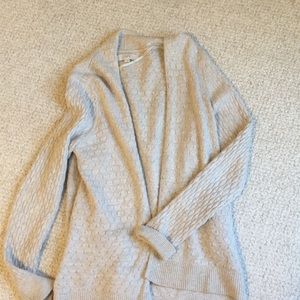 Oatmeal LOFT textured cardigan